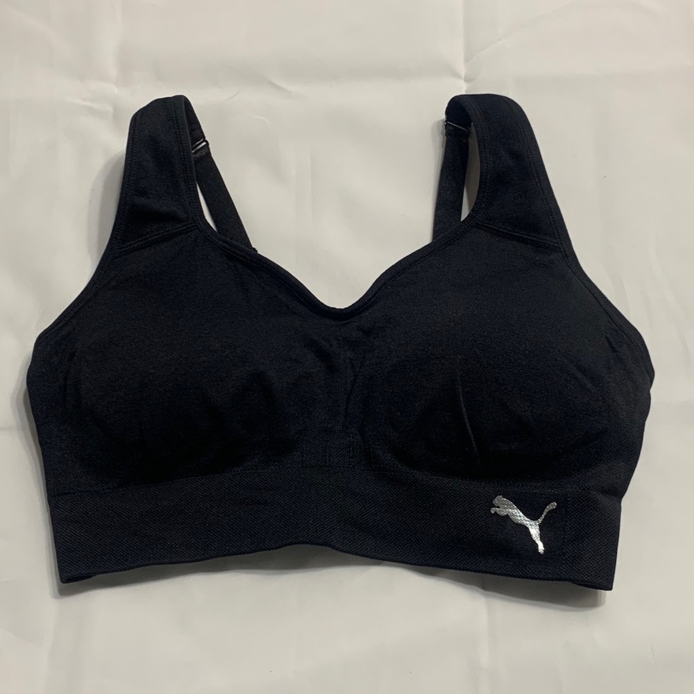 New! Puma Black Seamless Convertible Sports Bra